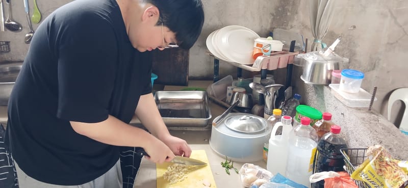 필리핀 선교 — 식사 준비